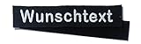 Smart Namensschild MIT KLETT - Bestickt mit eigenem Namen/Text (135mm) - personalisiert