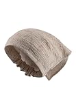 Sterntaler Baby Kopftuch Gräser für Mädchen - Kopftuch Baby mit Bündchen - Sommermütze Baby mit floralem Muster - Kopftuch für Babys aus Baumwollmusselin - beige, 49