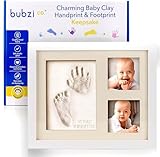 Bubzi Co Handabdruck Fußabdruck Baby Fotorahmen Set für Neugeborene Mädchen Jungen,...