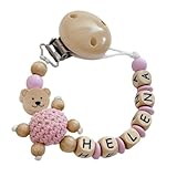 personalisiertes baby geschenk mit Namen für Mädchen oder Junge Baby Geschenk personalisiert zur Geburt & Taufe Teddy Bär Blau Rosa Grau (Rosa)