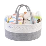 Philorn Baby Windel Caddy Organizer, Baby Organizer Korb mit Wechselbaren Fächern, Multifunktionale...