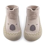 Exemaba Baby Sockenschuhe Rutschfeste Niedlicher Cartoon Weicher Stricken Babybodenschuhe Kleinkind...