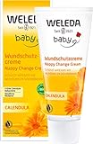 WELEDA Bio Baby Calendula Wundschutzcreme 75ml - Naturkosmetik Babypflege Windelcreme schützt...