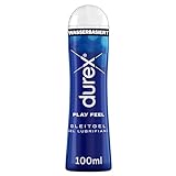 Durex Play Feel Gleitgel – Wasserbasiertes Gleitmittel für angenehme Gleitfähigkeit, sanft & pH-freundlich – 100 ml