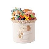 Aufbewahrungskorb Wickeltisch Korb Kinderzimmer Aufbewahrung Körbe mit Griffen, Aufbewahrungskorb für Babys Kinder Spielzeugkorb Geschenke für Regale Badezimmer Bad Wickeltisch Organizer (Giraffe)