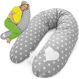 Amilian Stillkissen XXL - Schwangerschaftskissen & Seitenschläferkissen Baby - Pregnancy Pillow und...