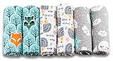 FENSILO|Moltontücher|Spucktücher Baby - 6er Pack - 80x80cm – Spucktuch – 100% Baumwolle Flanell Mint – Moltontuch Unisex– Spucktücher für Jungen oder Mädchen