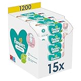 Pampers Sensitive Baby Feuchttücher, 1200 Tücher (15 x 80) Für Empfindliche Babyhaut,...